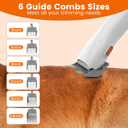 Dog Grooming Vacuum, Dog Grooming Kit with Pet Clippers, 12,000Pa Pet Hair Vacuum for Dogs, Low Noise Home Cleaning Tool in 1, PG10