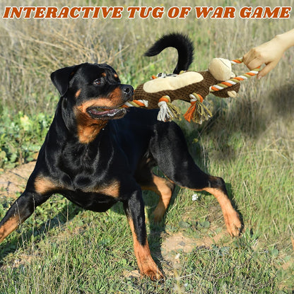 Squeaky Durable Dog Toys, Large Breed Dog chew Toys, Interactive Toys, Stuffed Plush Puppy Toy with Crinkle Paper for Small, Middle, and Big Dogs, Monkey Dog Toy,Orangutan Shape