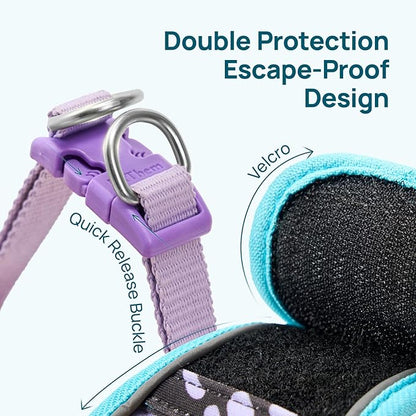 Cat Harness and Leash Set, Step-in Escape Proof Adjustable Vest Harness for Small Medium Large Cats, Lightweight Soft Breathable Reflective Kitten Harness for Walking Travel, Camping(Butterfly, M)