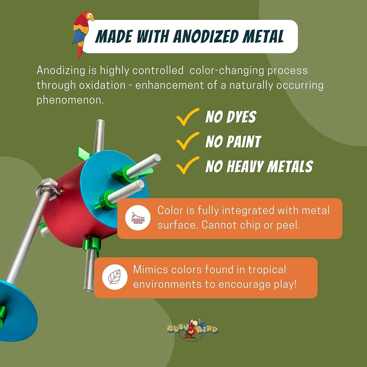 Barrel Bird Foraging Toy | Interactive Treat Dispenser | Promotes Natural Foraging Behavior | Bird Cage Accessories for Medium to Extra Large Birds | Colorful Toys for Parrots, Cockatiel, Cockatoos