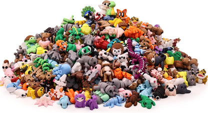 35 PCS Mystery Animal Figurines, Randomly Selected from Over 200 Unique 3D Printed Animal Figurines, Fidget Desk Toys, Cute Small Gifts for Kids, Party Favors, Office Desk Pet, Treasure Box Rewards