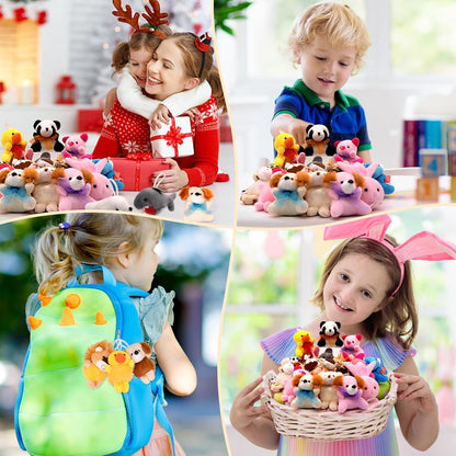 36 Pack Small Stuffed Animals Bulk Gifts for Kids (2.3/2"-2.5/3.5" Each), Party Favors Toys for Girls, Easter Basket Stuffers Christmas Stocking Plushies (36PCS)