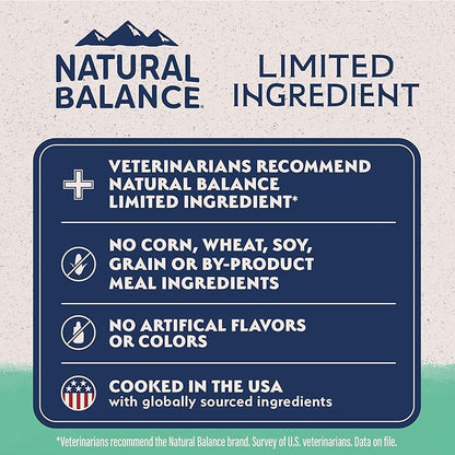Natural Balance Limited Ingredient Adult Grain-Free Dry Dog Food, Chicken & Sweet Potato Recipe, 4 Pound (Pack of 1)