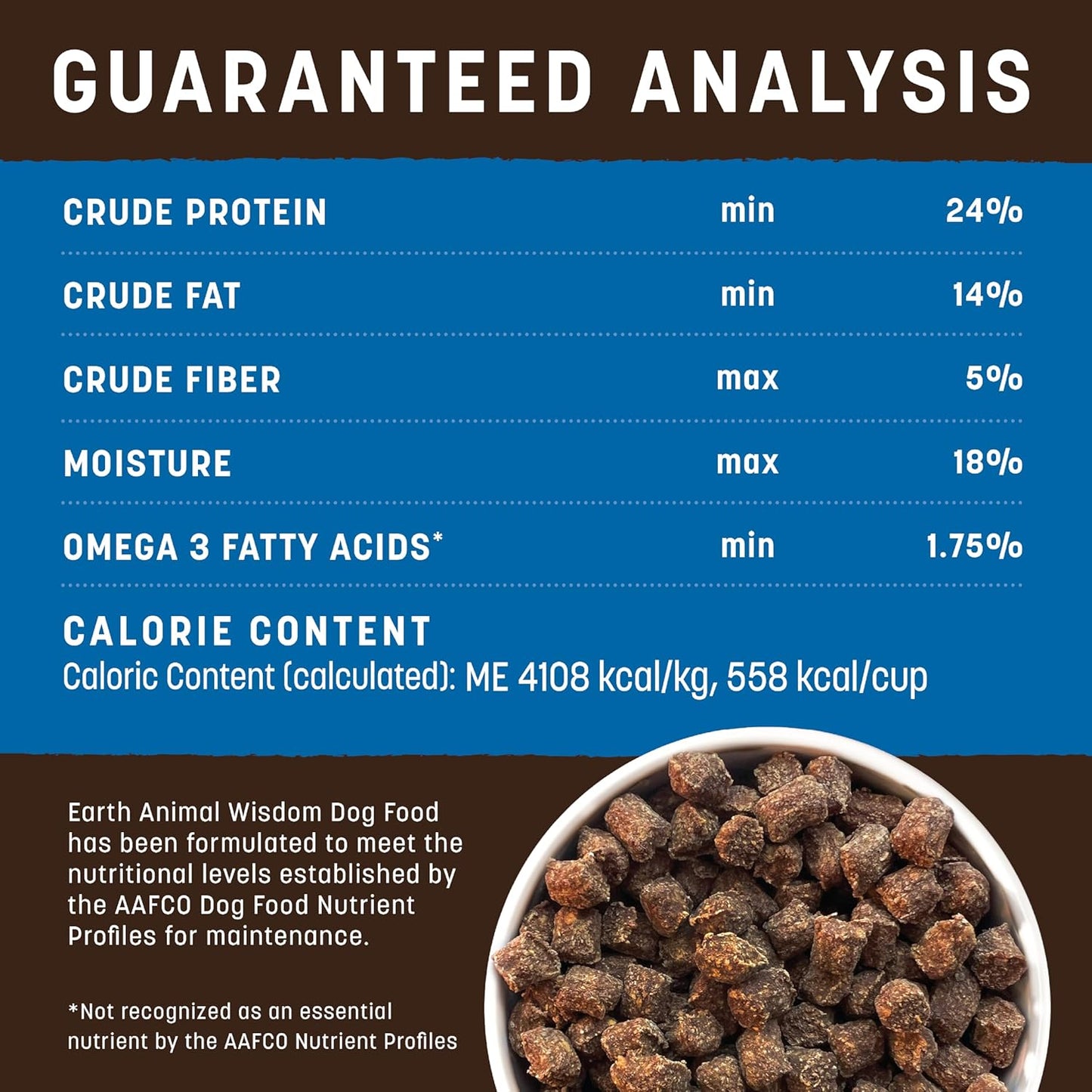 Earth Animal Wisdom Air Dried Dog Food - from The Air Recipe Premium Natural Dry Dog Food for All Breeds & Ages - 2 Lbs Bag