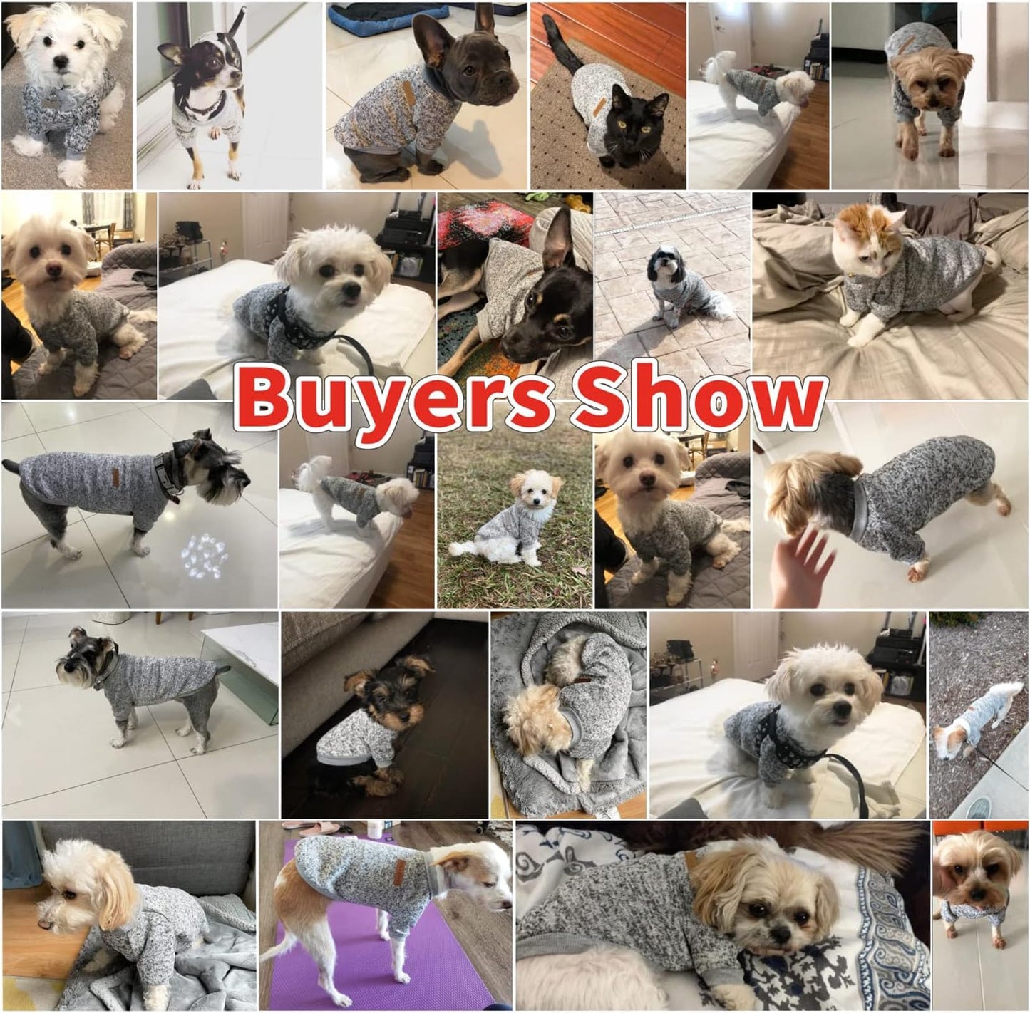 Idepet Pet Dog Classic Sweater, Fleece Coat for Small,Medium Dog,Warm Pet Dog Cat Clothes,Soft Puppy Customes 2 Color (XS, Grey)