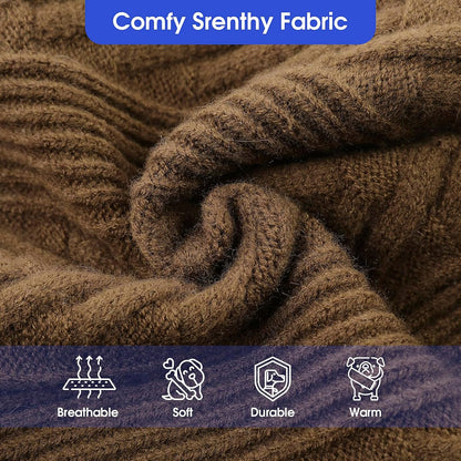 ASENKU XL Dog Sweater, Dog Sweaters for Extra Large Dogs,Pet Sweatshirt Apparel Turtleneck Pullover Winter Pitbull, Labrador Retriever(Coffee, X-Large)