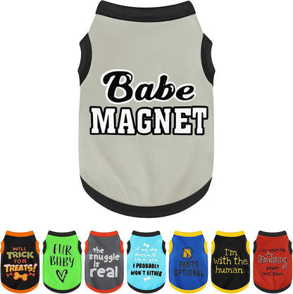 Elevate Your Pet's Seasonal Style with Playful Panache: with Adorable Beautifully Printed Dog Shirts Featuring Hilarious Printed Patterns for Airy Comfort in Summer and Fall Classic Series1 X-Small