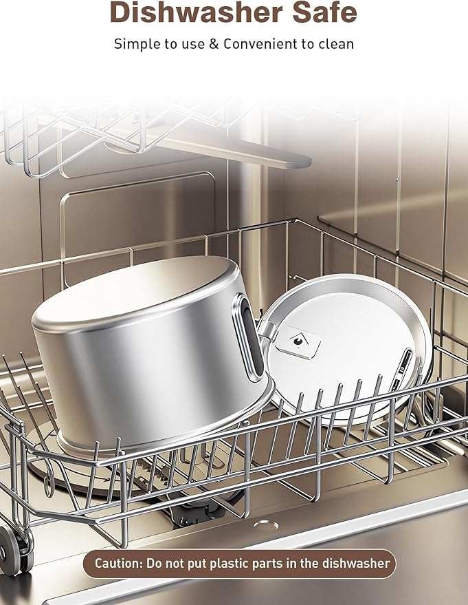 Stainless Steel Cat Water Fountain, 3.2L/108oz Quiet Automatic Cat Water Dispenser, Indoor Pet Spout, Dog Drinking Bowl with 1x Filter & 1x Sponge for Cats/Dogs/Multiple Pets - Silver