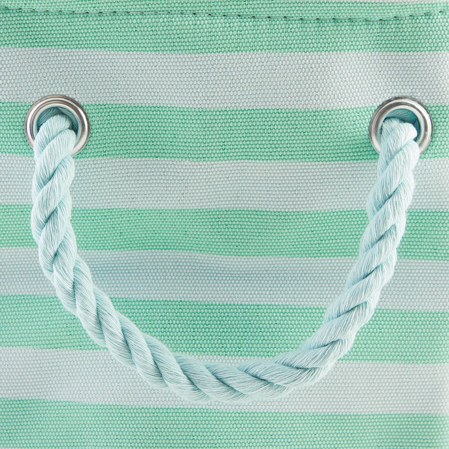 Bone Dry Pet Storage Collection Striped Paw Patch Bin, Aqua, Small Rectangle