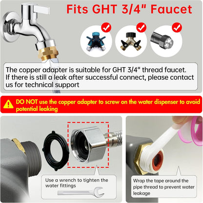 Automatic Dog Water Dispenser, 1 Gallon Auto-Fill Dog Water Bowl Dispenser for Indoor/Outdoor, Large Water Feeder for Pets & Livestock, Fits GHT 3/4" Faucet, BPA Free, Easy to Clean, Gray