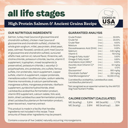 CANIDAE All Life Stages High Protein Dry Dog Food, Salmon & Ancient Grains Recipe, 4 lbs. (Pack of 2)