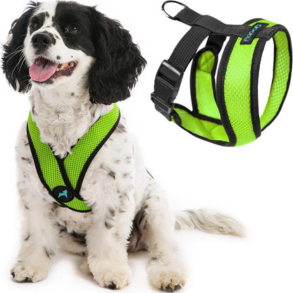 Gooby Comfort X Head in Harness - Green, Small - No Pull Dog Harness with Patented Choke-Free X Frame for Small to Medium Dogs Indoor/Outdoor Use