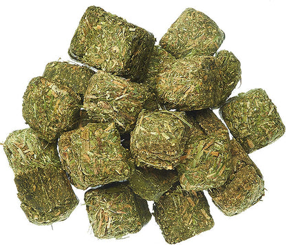 Timothy Hay Cubes 3 lb - 100% All Natural, High Fiber, Sun Cured Timothy Grass Food & Treat - Rabbits, Guinea Pigs, Chinchillas, Degus, Prairie Dogs, Tortoises, Hamsters, Gerbils, Rats & Small Pets