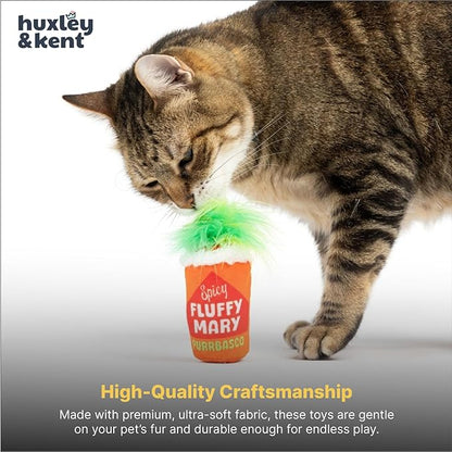 Huxley & Kent Plush Cat Toy - Interactive Catnip Toy for Cats & Kittens - Soft with Crinkle & Catnip - Fun Indoor Play - Fluffy Mary