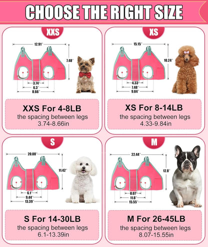 Dog Grooming Hammock, Medium Hanging Harness Holder Hanger for Nail Clipping,Nail Trimming Hammock,Dog Sling Restraint with Thick Fabric Neck Support for Claw Care