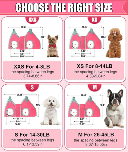 Dog Grooming Hammock, XXS Grooming Harness for Dogs Trimming at Home,Dog Sling Restraint for Grooming with Thick Fabric Neck Support, Grooming Strap Hanger Holder for Claw Care