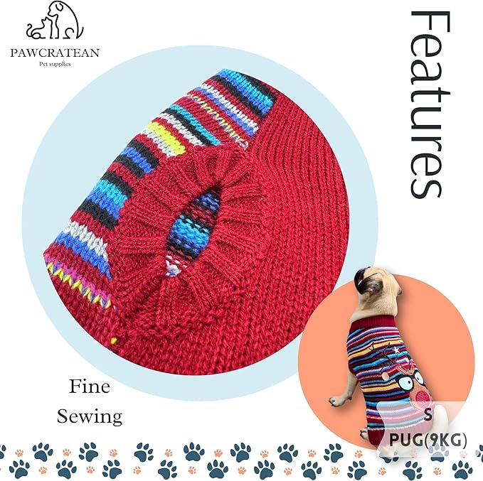 Cute Sweater for Dogs and Cats Soft Flannel Pet Outfit Warm and Cozy Animal Hoodie Small to Large Pet Clothes for Halloween Parties and Everyday Wear (X-Large, Colorful Deer)