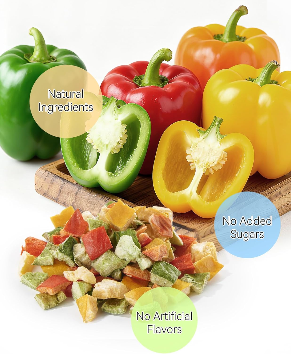 Niteangel Hamster Snack & Treats Toy - Small Animal Natural Treat for Dwarf Syrian Robo Hamsters Gerbils Mice Lemmings Degus or Other Small-Sized Pets (Freeze-Dried Sweet Pepper)