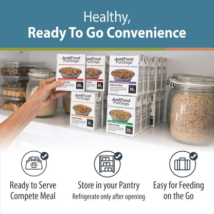 JustFoodForDogs Fresh Dog Food Topper Variety Pack, Beef & Chicken Human Grade Dog Food Recipes - 12.5 oz (Pack of 4)