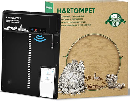 10LB Non-GMO Dried Black Soldier Fly Larvae, Superior Calcium Boost for Chickens, Better Than Dried Mealworms, Poultry Feed Ideal for Molting & Laying Hens, Wild Birds, Ducks | Top Grade BSF