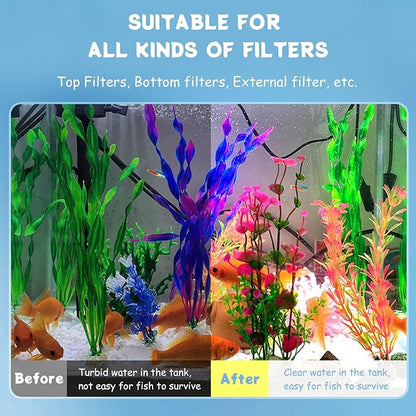 SHIGATSU Aquarium Filter Floss Rolls, Aquarium Filter Sponge for Fish Tank Filter - Aquarium Filter Media for Freshwater or Marine Aquariums（39.4”x5.1”）