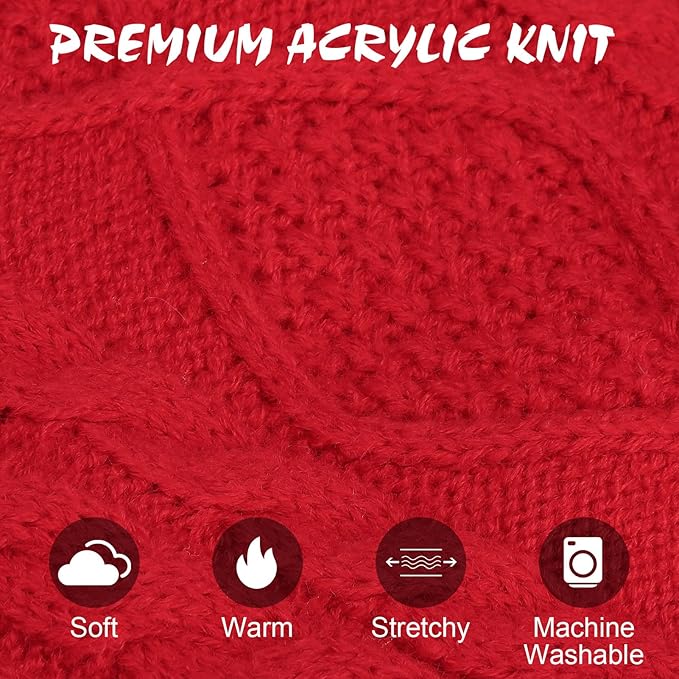 BINGPET Cat Sweater,Thermal Knitted Kitten Clothes Winter Coat,Classic Knit Turtleneck Cat Sweaters for Cats Only,Warm Pet Clothes for Kittens & Small Dogs Puppy Boy Girl Indoor Outdoor(Red,S)