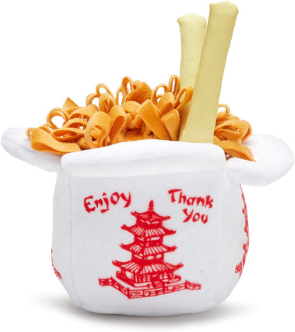 Barkbox Squeaky Dog Toys - Plush and Squeak Chew Toys | Puppy and Pet Toys for Small to Medium Dogs | Chow Chow Mein (Medium)