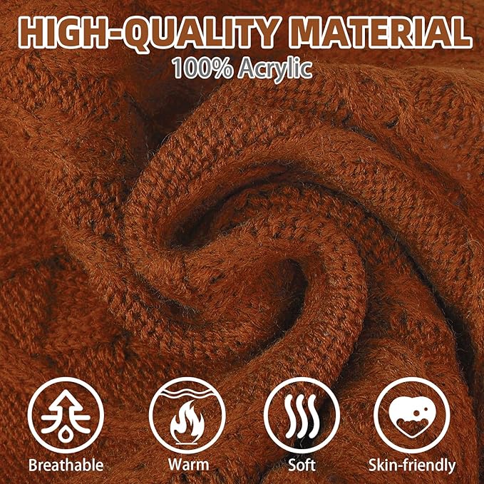 PUPTECK Winter Cat Sweater Coat - Soft Warm Cold Weather Clothes Knitwear for Kittens & Small Dogs Indoor Outdoor Wearing, Knitted Classic for Doggies Kitties Girls Boys, Brown, M