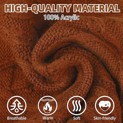 PUPTECK Winter Cat Sweater Coat - Soft Warm Cold Weather Clothes Knitwear for Kittens & Small Dogs Indoor Outdoor Wearing, Knitted Classic for Doggies Kitties Girls Boys, Brown, M