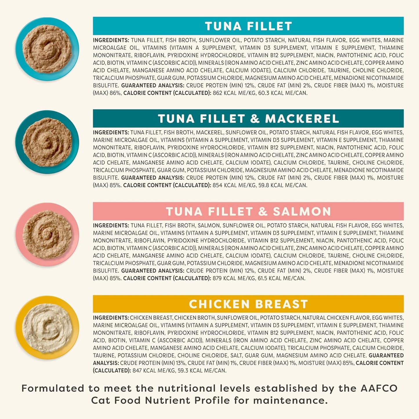 Applaws Vitality Wet Cat Food Paté, Natural Cat Food with Added Vitamins & Minerals, Grain-Free, Carrageenan Free, Variety Selection (24 Count, 2.47 oz Cans)