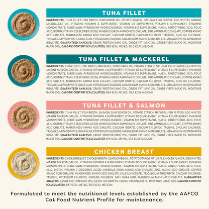 Applaws Vitality Wet Cat Food Paté, Natural Cat Food with Added Vitamins & Minerals, Grain-Free, Carrageenan Free, Variety Selection (24 Count, 2.47 oz Cans)