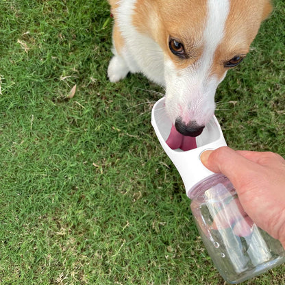 WePet Portable Dog Water Bottle, 19 OZ, Leak Proof Puppy Water Dispenser with Drinking Feeder for Pets Outdoor Walking, Hiking, Travel, Food Grade Plastic