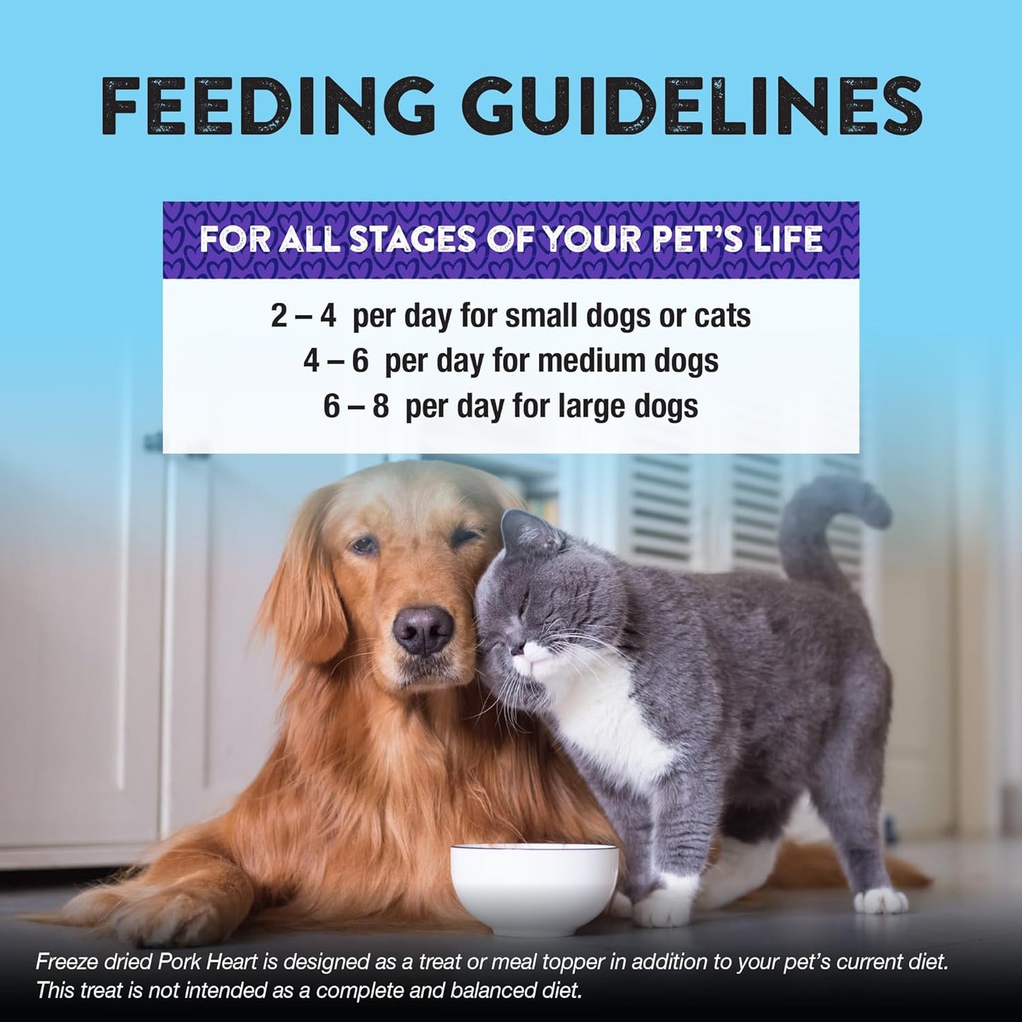 Northwest Naturals Raw Rewards Freeze-Dried Pork Heart Treats for Dogs and Cats - Bite-Sized Pieces - Healthy, 1 Ingredient, Human Grade Pet Food, All Natural, Proudly Made in USA, 10 Oz