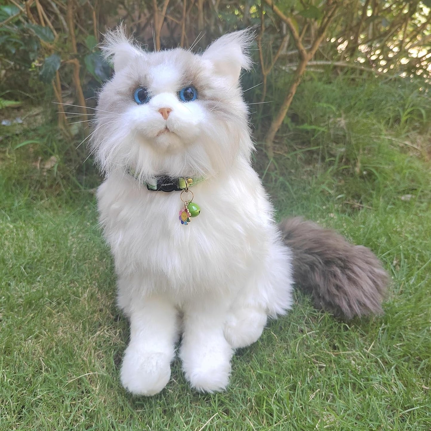 2 Pack Cotton Breakaway cat Collars with Bell,Safety Quick Release Pendant Cute Kitten Collar,Adjustable 20-30cm (Red+Green, 20-30cm)