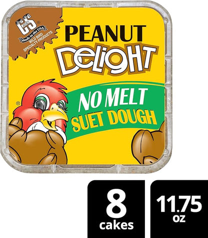 C&S Peanut Delight No Melt Suet Dough 11.75 Ounces, 8 Pack