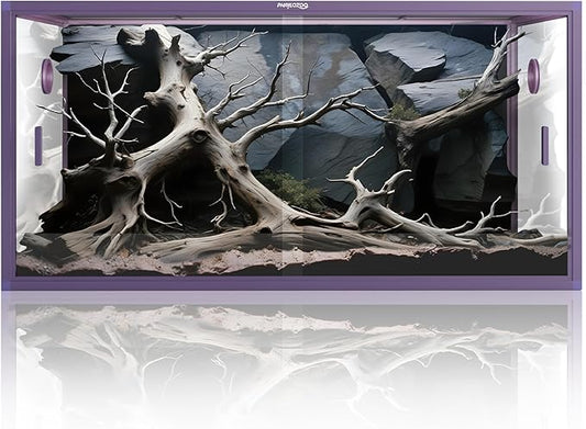 120 Gallon Bearded Dragon Tank,48" x 24" x 24" Reptile Tank with Sliding Door Top Screen Ventilation, Front Opening Reptile Enclosure for Easy Maintenance