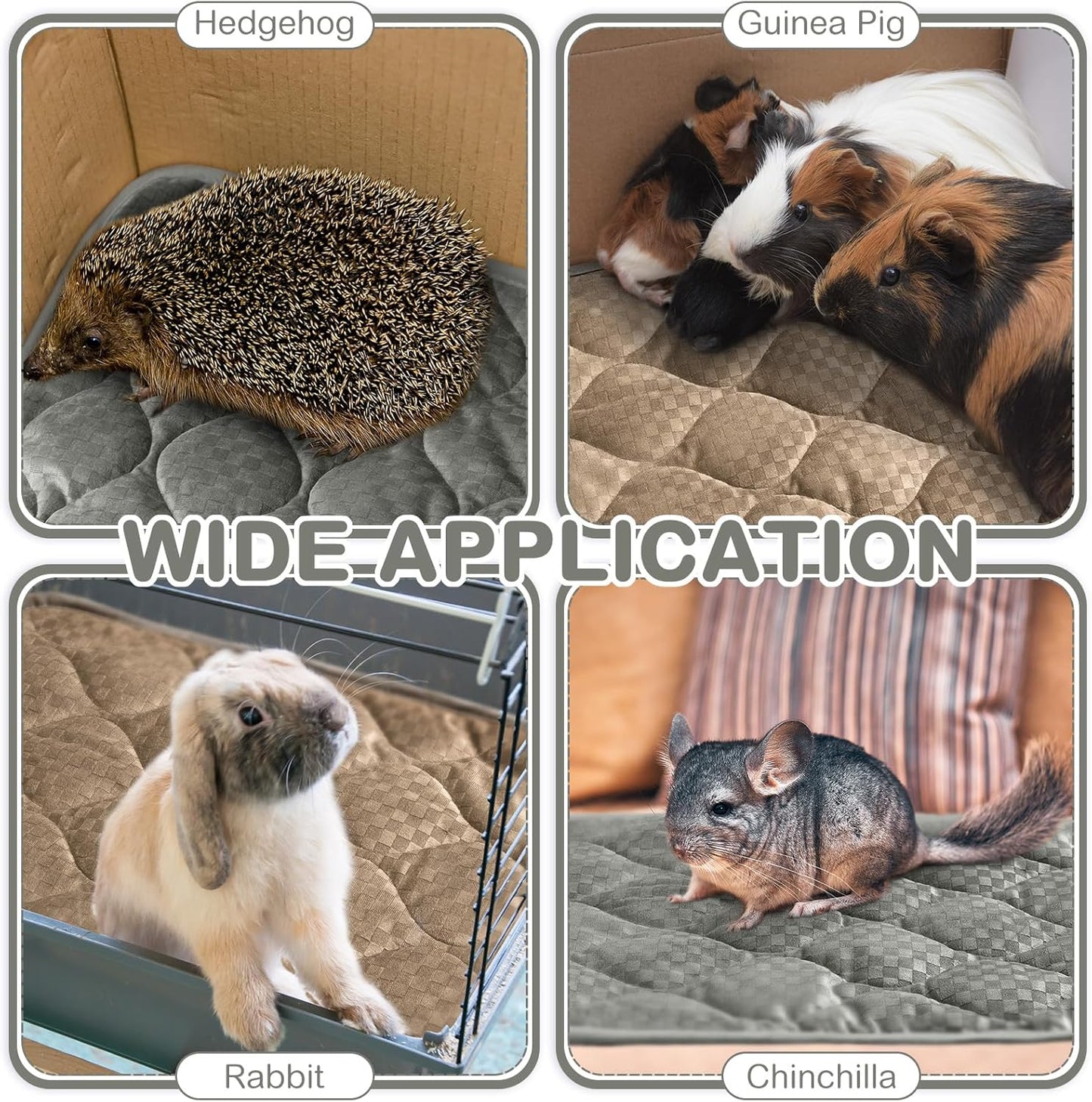 4 Pack Self Warming Cat Mat Self Heating Cat Pad Warm Thermal Pet Bed Washable Dog Crate Pad Body Heat Dog Bed Mat Blanket Non Slip Bottom for Outdoor Indoor Pets