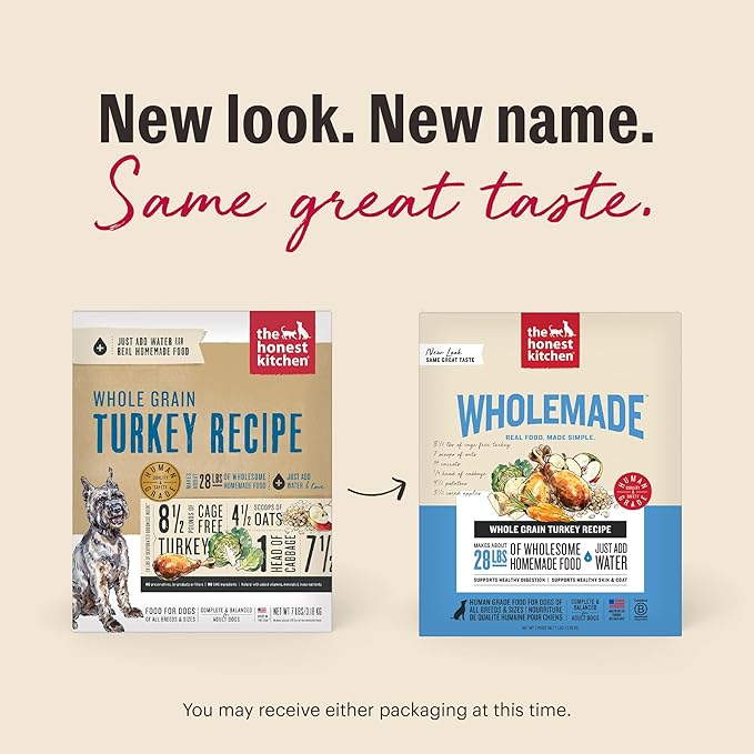 The Honest Kitchen Wholemade™ Whole Grain Turkey Dog Food, 7 lb Box