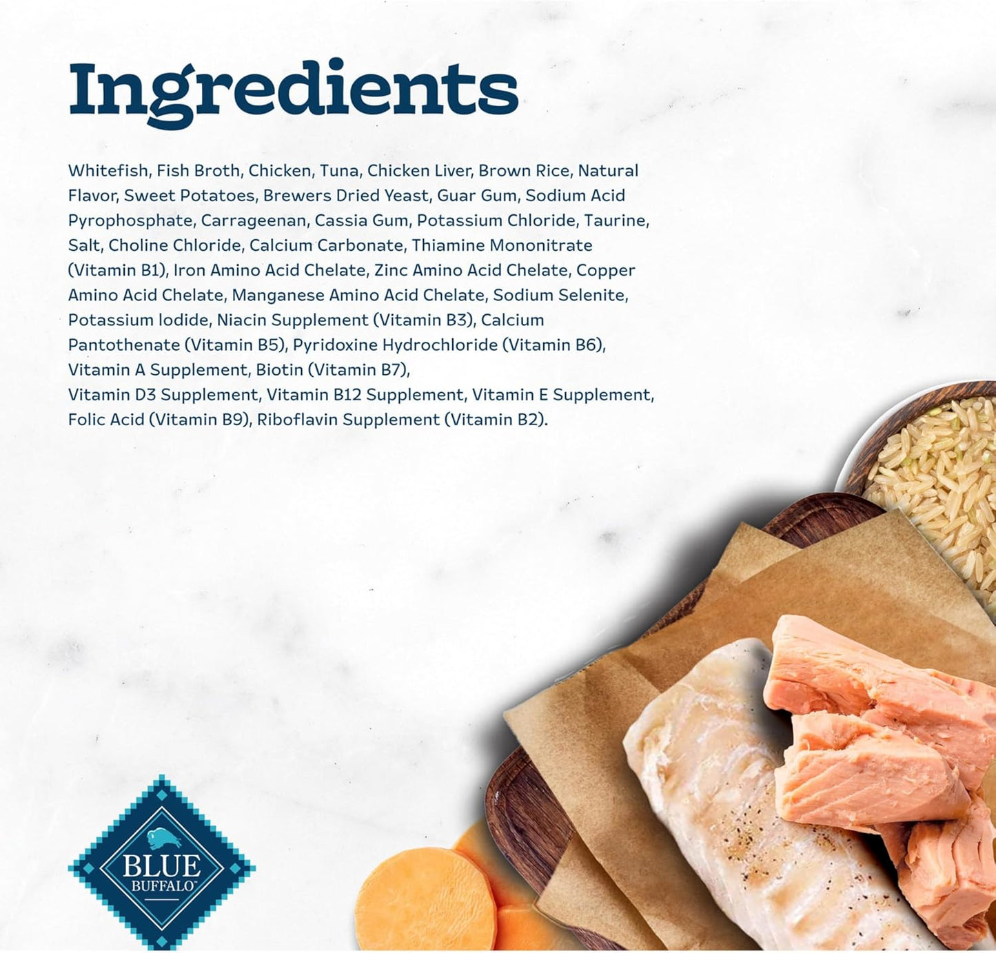 Blue Buffalo Tastefuls Wet Cat Food Paté, Made with Natural Ingredients, Ocean Fish and Tuna Entrée, 5.5-oz Cans (24 Count)