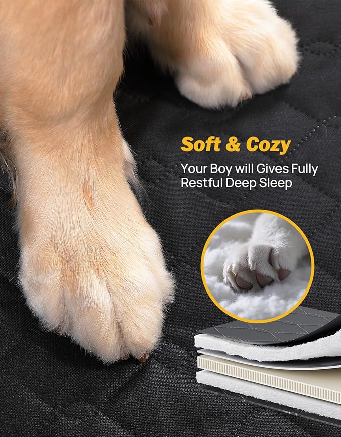 JOYTUTUS Back Seat Extender for Dogs with Dog Bed Mat, Back Seat Extender for Dogs with Hard Bottom, Blanket for Pets Back Seat Pet Cover for Travel Waterproof Dog Hammock for Car SUV Truck