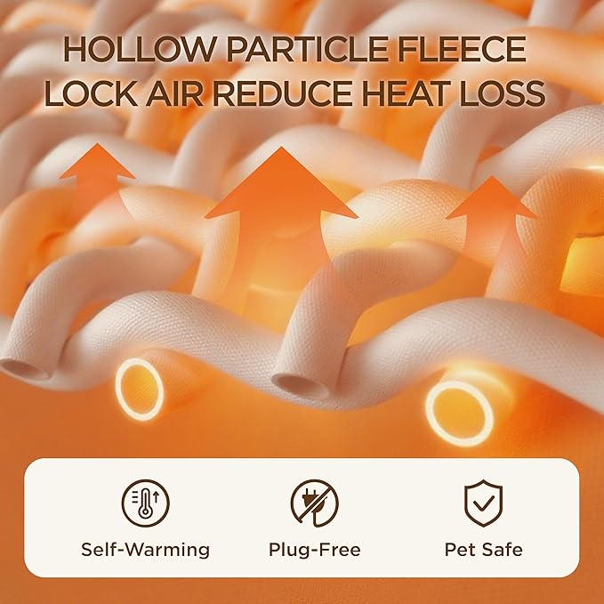 Bedsure Self Warming Orthopedic Dogs Bed for Small Dogs - Washable Small Dog Bed Waterproof, Comfort Pet Couch with Removable Cover, Supportive Foam Pets Sofa with Nonskid Bottom, Brown