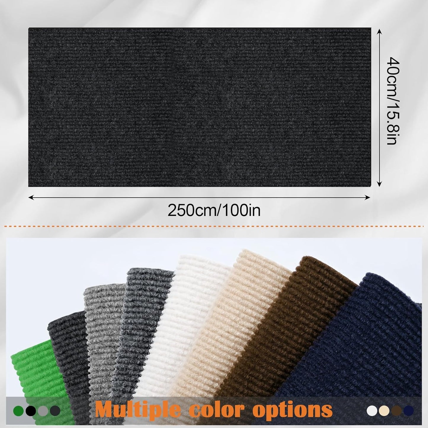 Cat Scratch Furniture Protector - 100" x 15.8" Trimmable Self-Adhesive Cats Claws Scratch Pads, DIY Cat Climbing Couch Protector for Scratch Post Cat Tree Replacement Indoor (Black)