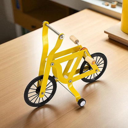 Bird Intelligence Training Toy Mini Bicycle Parakeet Parrot Bike Trick Educational Puzzle Bird Foot Talon Toy for Small Medium Lovebird Conures Cockatoo Exercising Interactive Table Top Prop, Large