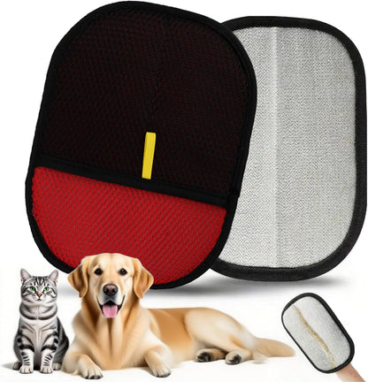 Pet Hair Removal Glove for Cats and Dogs, 2025 New Upgrade Efficient Grooming Gloves for Pet Hair, Electrostatic Cat Grooming Gloves for Hair Removal, Reusable Pet Hair Remover Glove