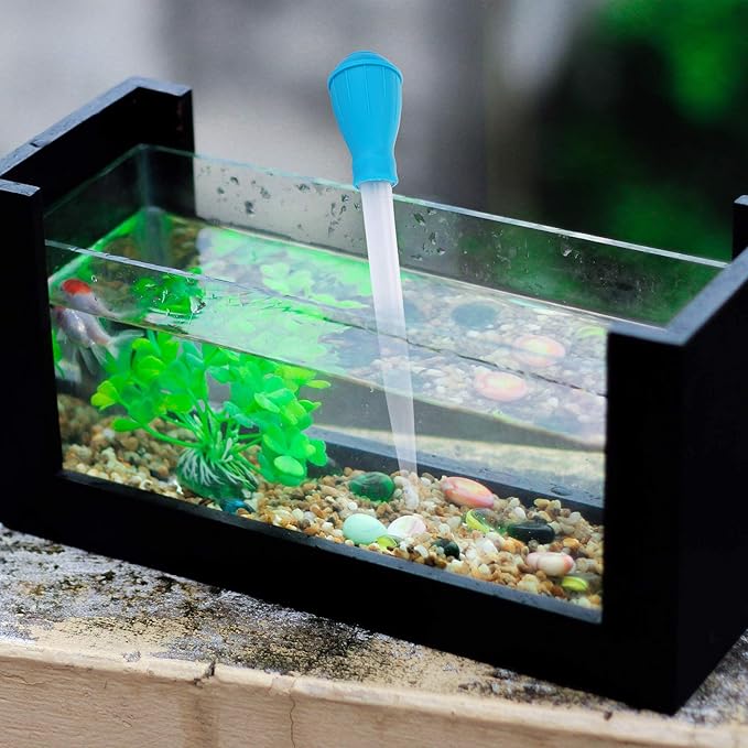 Coral Feeder SPS HPS Feeder with Extension Tube, Aquarium Long Syringe Dropper Pipette Turkey Baster for Marine Fish Feeding（Blue/Extendable