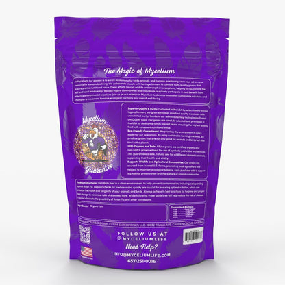 Mycelium Premium Corn – Organic, Non-GMO, High Nutritional Value Bird Food for Pigeons, Sourced from Local USA Farms, Sustainable Farming, 5 lbs