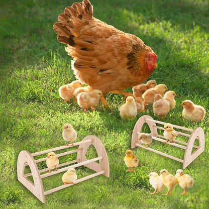 Large Wooden Chicken Perch, Chick Roosting Perch Wood Stand for Brooder, Chicken Toys for Coop and Brooder Chick Roosting Bar, Training Perch Toys for Large Bird
