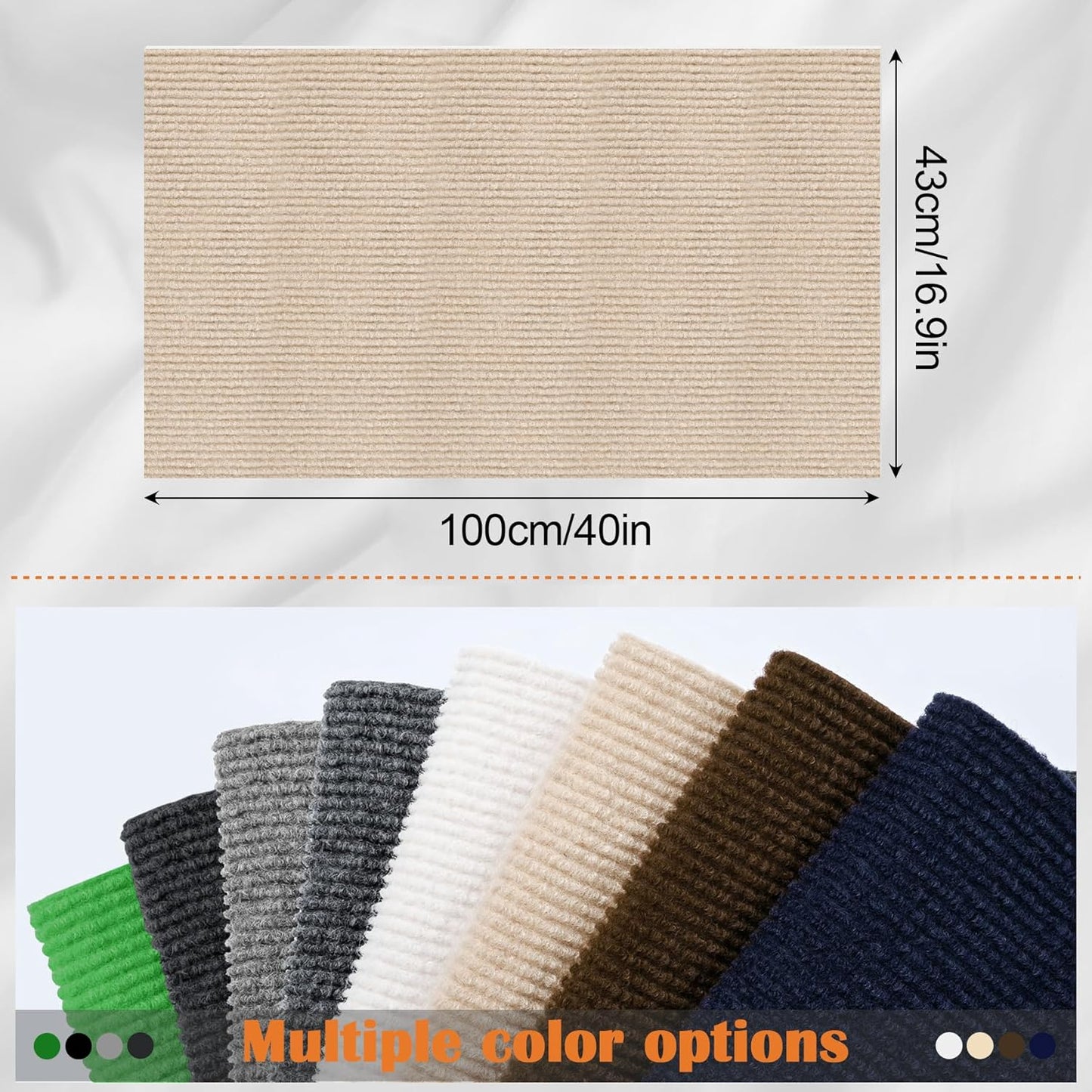 Cat Scratch Furniture Protector - 40" x 17" Trimmable Self-Adhesive Cats Claws Scratch Pads, DIY Cat Climbing Couch Protector for Scratch Post Cat Tree Replacement Indoor (Khaki)