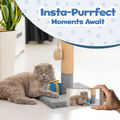 Gift Box Catnip Toy – Christmas & Birthday Cat Toy with Catnip & Crinkle, Cute Plush Present for Indoor Cats, Christmas Cat Gift & Stocking Stuffer