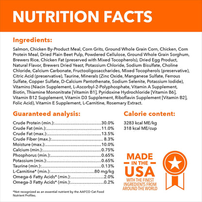 IAMS Proactive Health Indoor Weight Control & Hairball Care Adult Dry Cat Food, Salmon Recipe, 7 lb. Bag